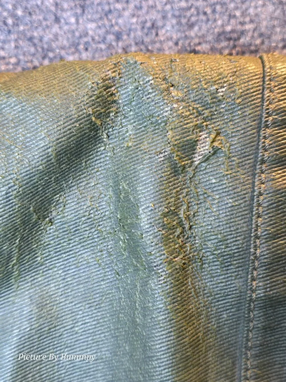 Fossil Supply Co. Vintage Green Canvas & Leather Messenger Bag